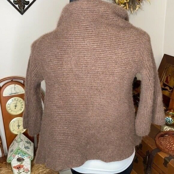 - Grainne & Co New York Brown 100% Cashmere Wrap Sweater - Size 1 (Small) - Picture 7 of 9